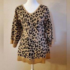 ABOVE STAY plus size half sleeve sweater 1X